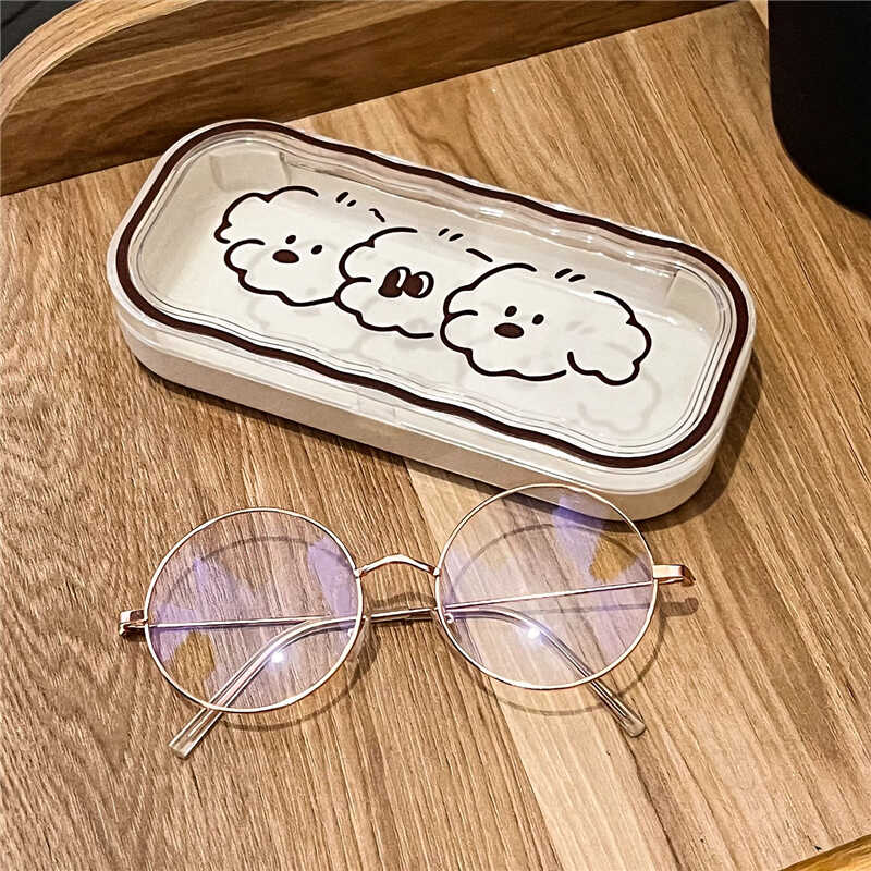 可爱卡通ins近视眼睛收纳盒子