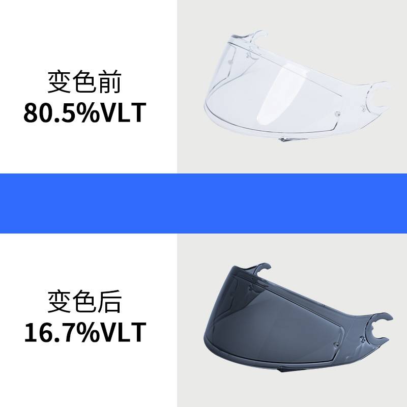 适配PSTX14RX7XZ8X15K1Z7变色头盔镜片配件头盔爆款跨境防晒面罩