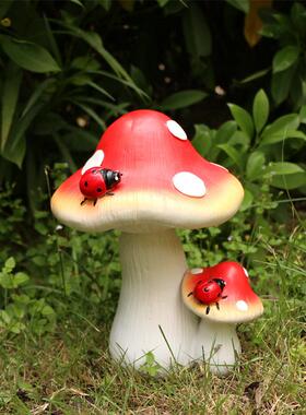 仿真大号蘑菇工艺品摆件阳台庭院装饰超大蘑菇户外园林景观摆件