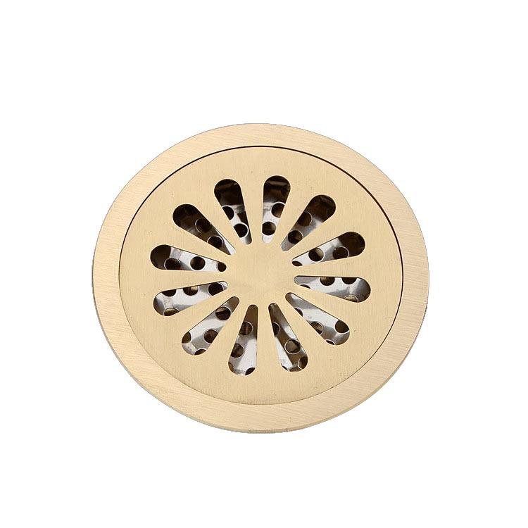 厂家专业生产供应全铜电镀圆形防臭单用地漏 卫浴洗手间专用地漏