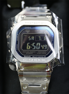 卡西欧G-SHOCK蓝色蒸镀工艺全金属日产GM-B2100AD-2A/GMW-B5000-2