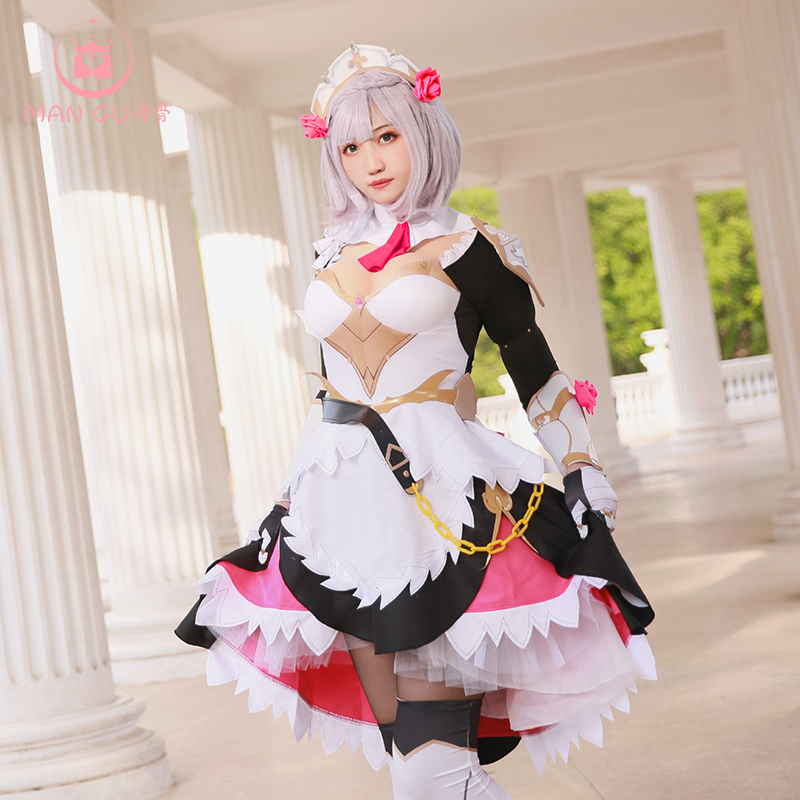 漫骨cos原神诺艾尔cos未授勋之花骑士团女仆cosplay服装女全套