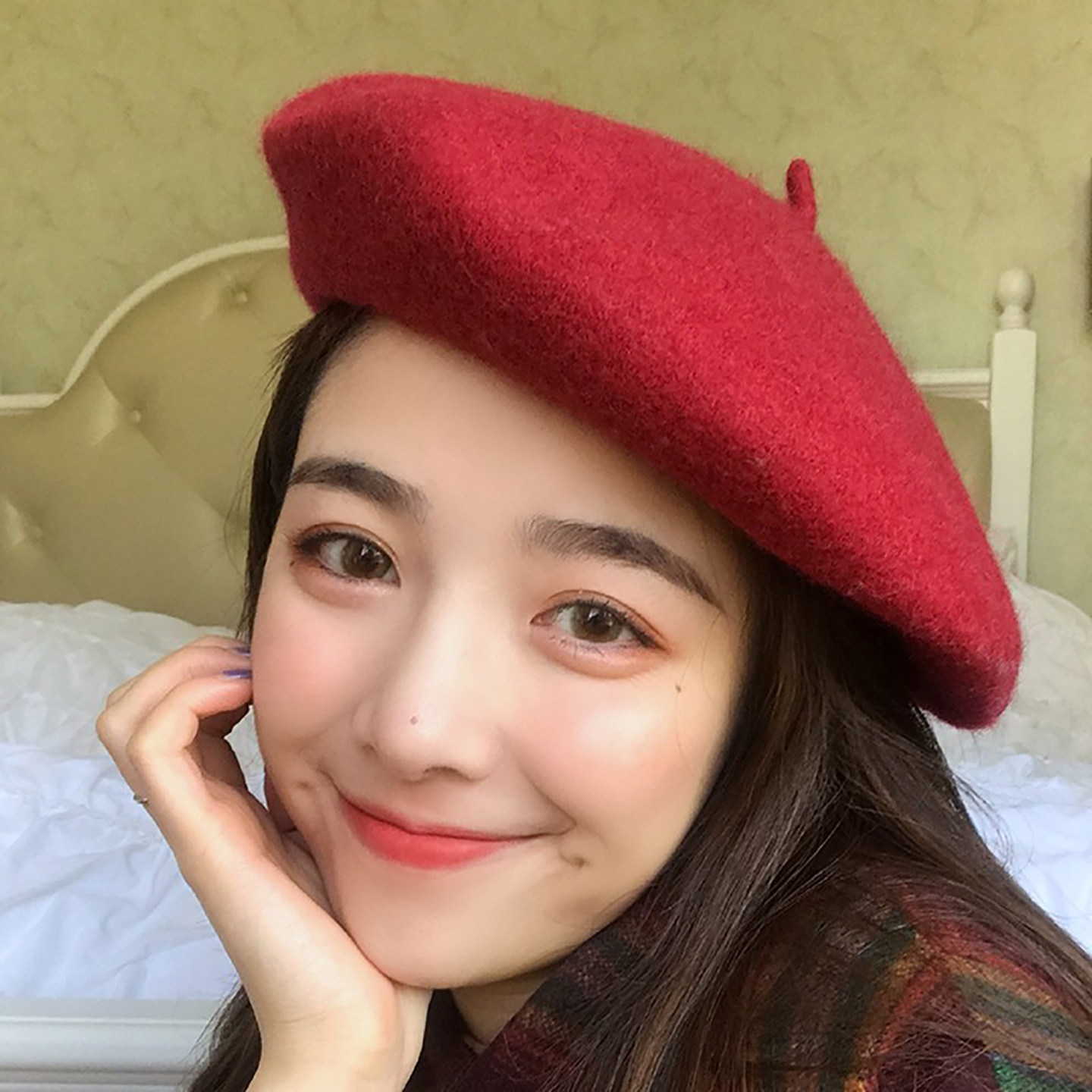 贝雷帽大头贝雷帽大码画家帽子秋