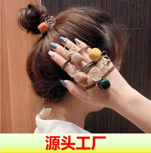 韩版钻石方块扎头皮套发饰