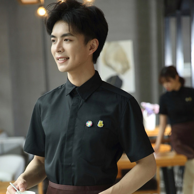 夏季衬衫烘焙店服务员短袖
