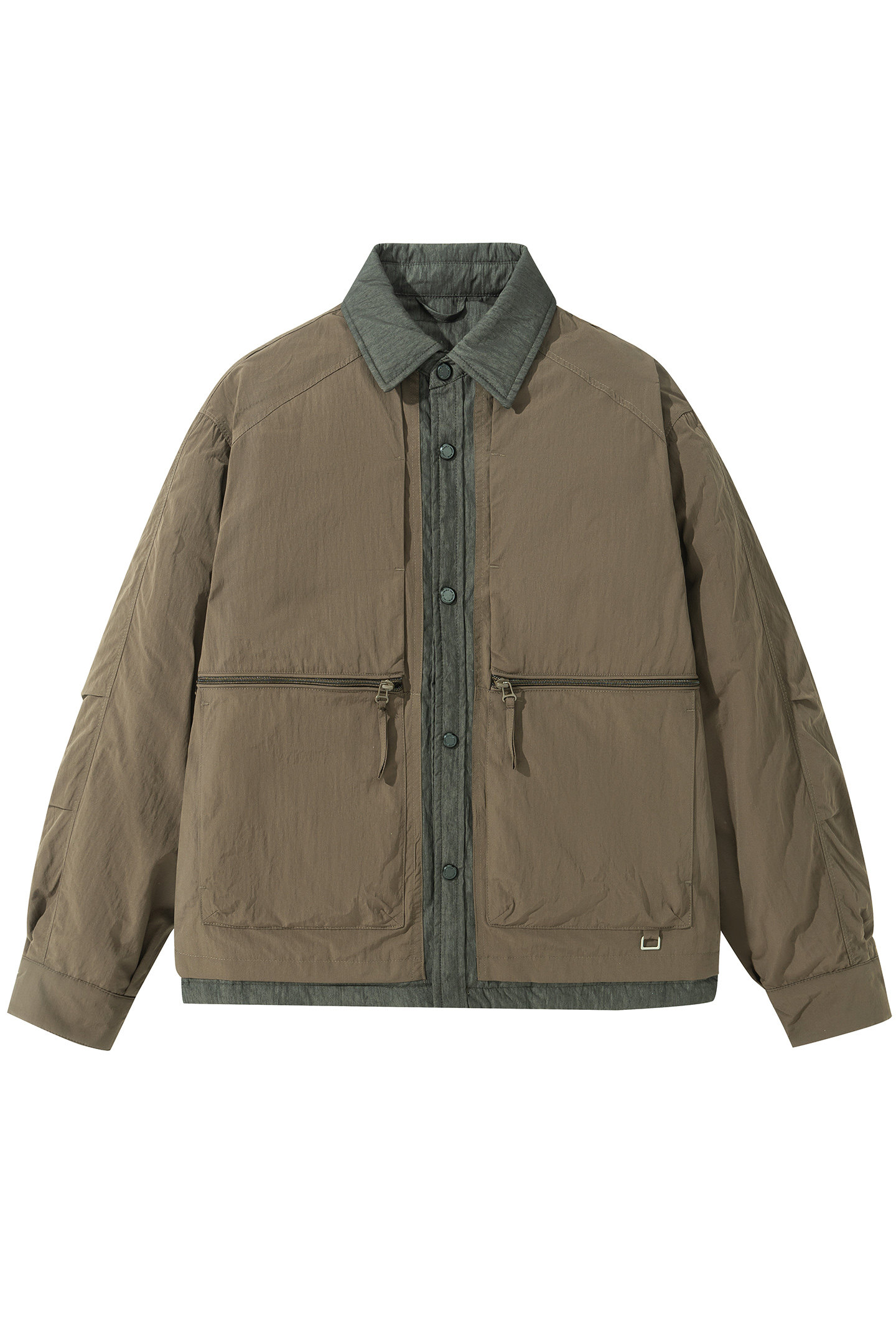 标50绒2025冬季男士白鸭绒轻薄翻领羽绒服6071P190咖啡色,男装羽绒服,电商D227