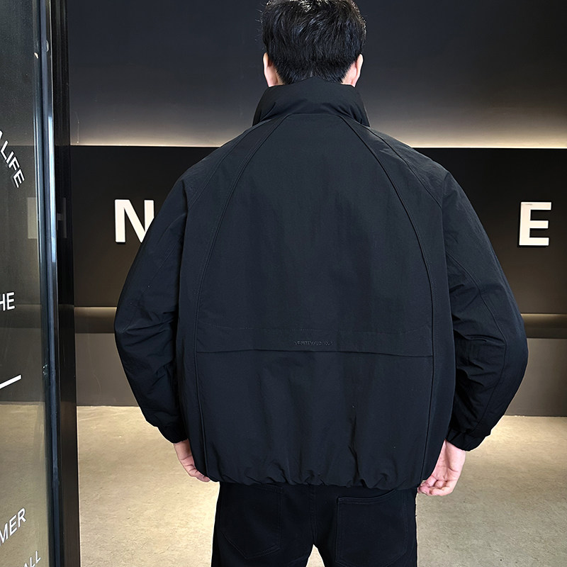 模特2025冬季男士立领标50绒白鸭绒羽绒服7631P185灰色,男装羽绒服,电商D227