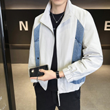 模特2026春装新款立领夹克衫26502P125米白穿到200斤，男装夹克，电商D227