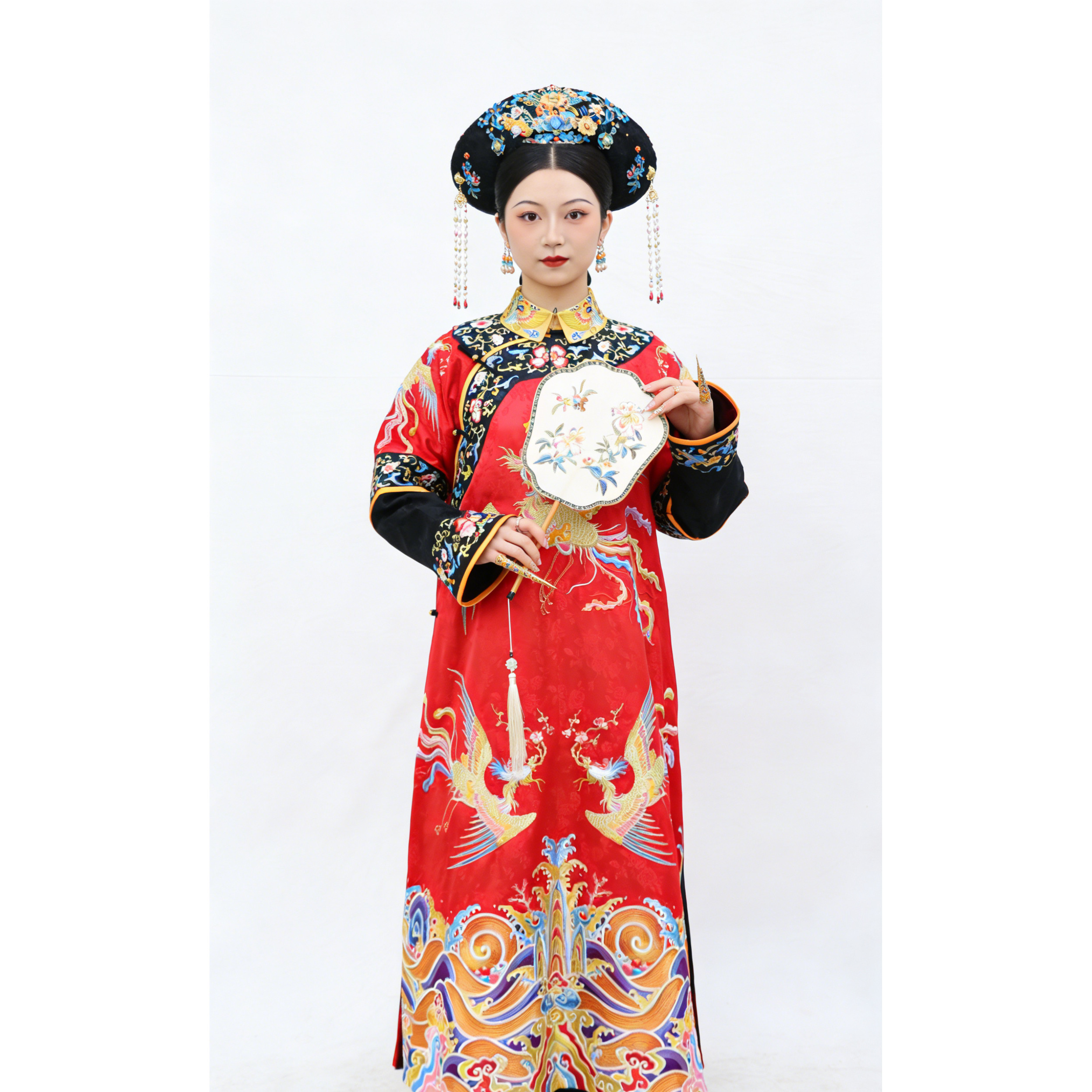 【重工刺绣—成都发货】佳衣传统原创刺绣重工吉服故宫写真旗装女