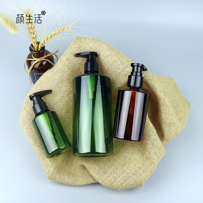 身体乳分装瓶100ml300ml500斜肩塑料瓶洗发水护发素沐浴露洗手瓶