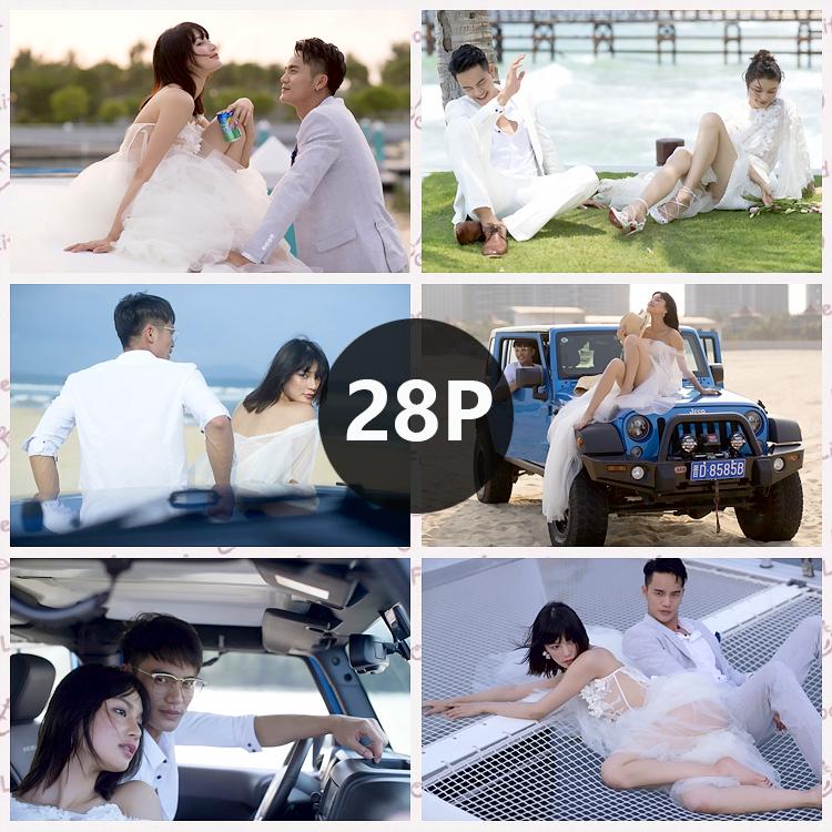RAW原图情侣浪漫婚纱旅拍人像写真图片CR2原片精修调色PS练习素材