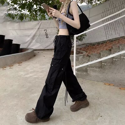 31530撞色设计感新款抽绳正肩T恤女春夏秋季休闲服