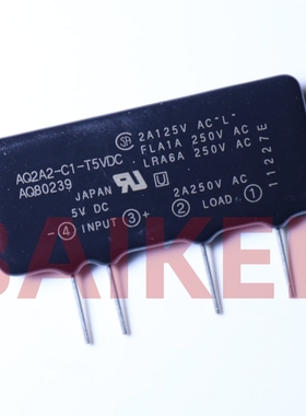 AQ2A2-C1-T5VDC AQ80239 2A125VAC FLA1A 250VAC LRA6A固态继电器