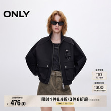 ONLY2025夏季新款时髦工装风短款宽松长袖风衣外套女|125136024