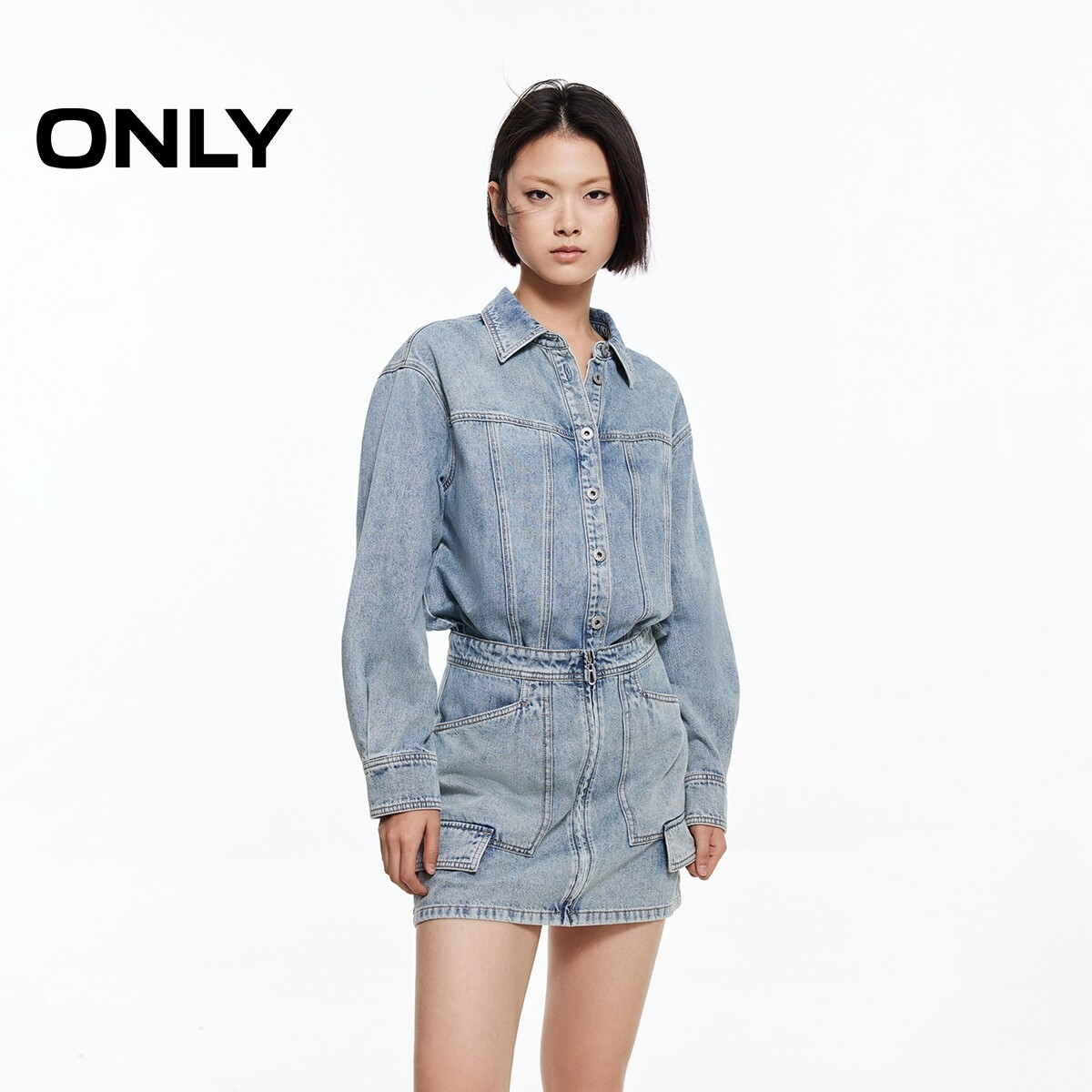 ONLY连牛仔裙短裙连衣裙