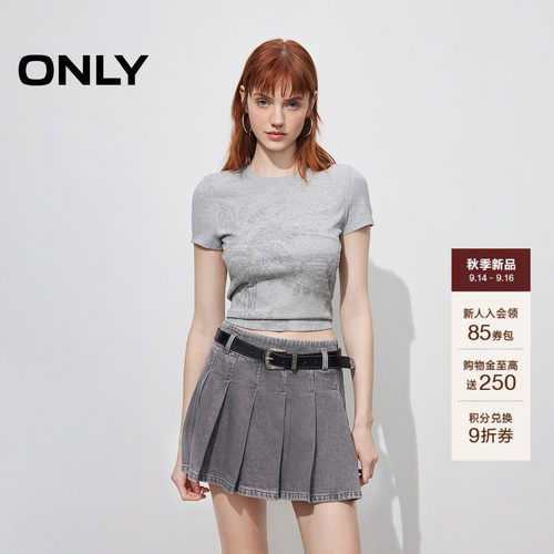 ONLY印花正肩短袖T恤