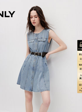 ONLY含莱赛尔水洗短裙牛仔连衣裙