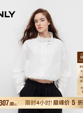 ONLY含莱赛尔落肩灯笼袖高领风衣