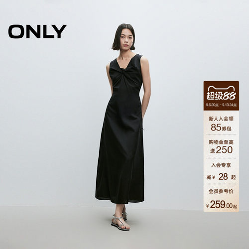 ONLY显瘦无袖长裙连衣裙