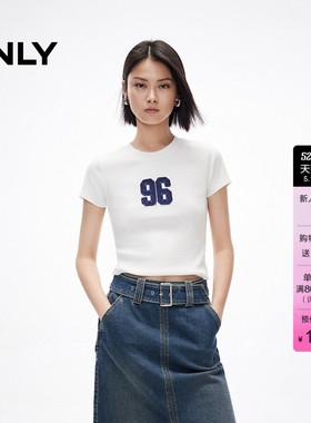 ONLY2026夏季新款圆领基础款百搭弹力修身上衣短袖白色T恤女装