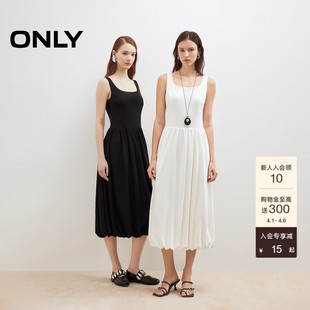 ONLY夏季 休闲轻薄舒适莱赛尔显瘦V领裙子T恤连衣裙女 热销款
