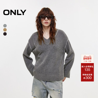 ONLYV领毛衣长袖针织衫