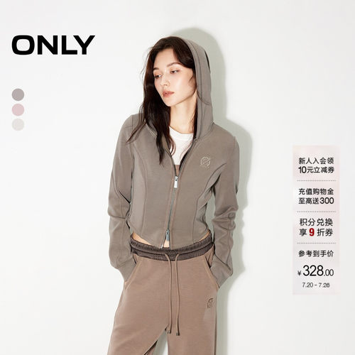 ONLY显瘦宽松短款卫衣