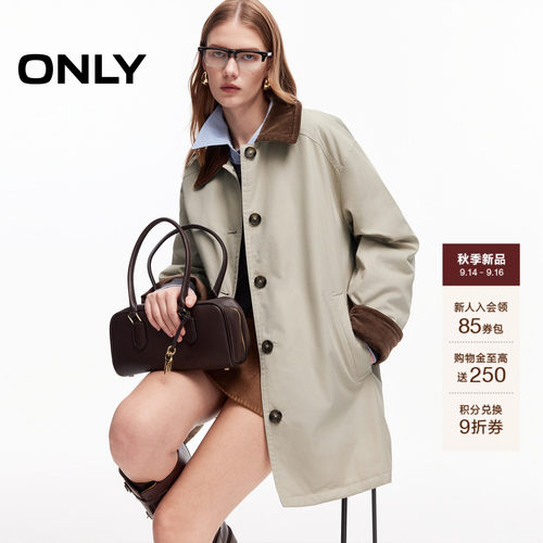 ONLY复古巴恩风灯芯绒棉服外套女