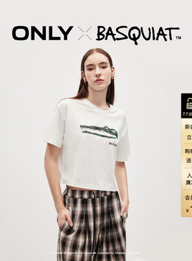 ONLY2026夏季新款BASQUIAT联名莱赛尔凉感宽松印花短款T恤上衣女