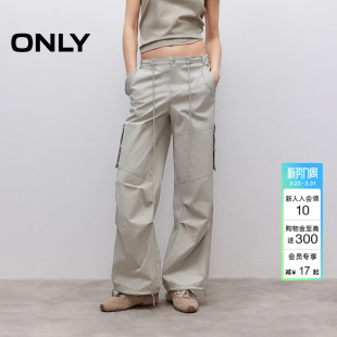 新款 休闲裤 潮流工装 直筒裤 女 风宽松显瘦低腰长裤 ONLY2026春季