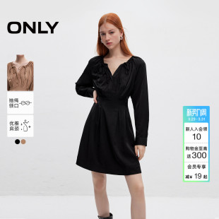 ONLY夏季 合集 简约气质裙子通勤天鹅收腰设计流行连衣裙女 热卖