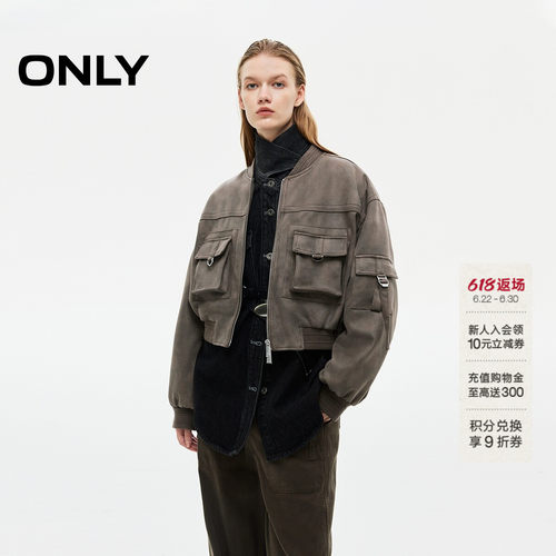 ONLY短款开衫风衣外套