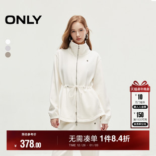 12439R023 卫衣女 ONLY秋季 莫代尔休闲立领字母落肩开衫