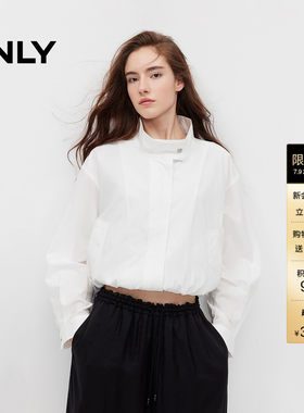 ONLY含莱赛尔落肩灯笼袖高领风衣