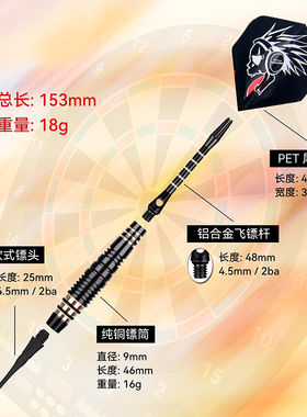 2BA软式电子飞镖针18g超值套装24支红色蓝色比赛级儿童安全飞镖
