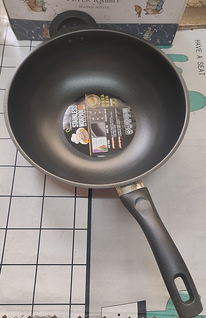 韩国原装进口正品品牌无油烟不粘锅炒锅平底锅电磁炉可用30CM口径