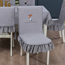 连体椅套坐垫家用桌布防尘防晒布 椅子套餐桌布餐椅垫套装 2023新款