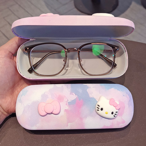 可爱眼镜盒便携女款高级感抗压防摔学生卡通眼睛盒子墨镜收纳盒