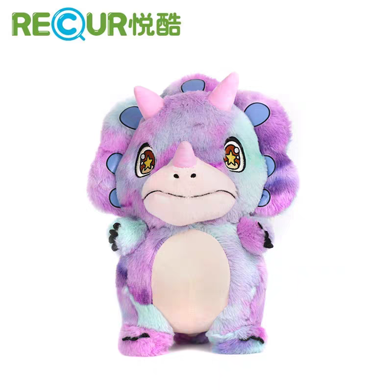 recur悦酷恐龙毛绒玩偶公仔扎染可爱娃娃抱枕玩具礼物2024新款