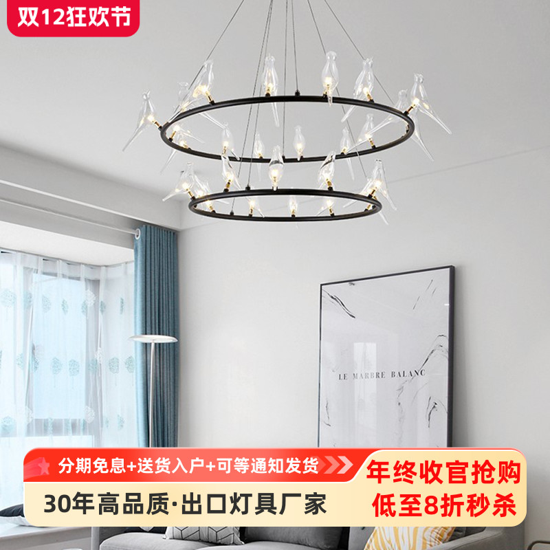 灯饰玻璃复古软装餐厅吊灯