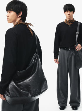 NESBIT【鹏】高级感男包2026新款休闲单肩斜挎软皮托特包大包