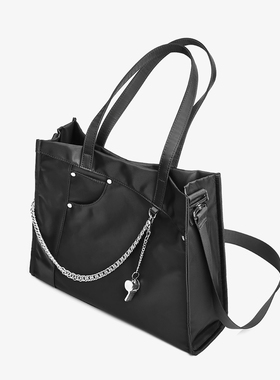 NESBIT大容量手提托特包男包ins潮牌机能斜挎包休闲电脑通勤包男