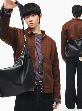 NESBIT小众设计感软皮男包简约百搭单肩斜挎包2025新款通勤饺子包