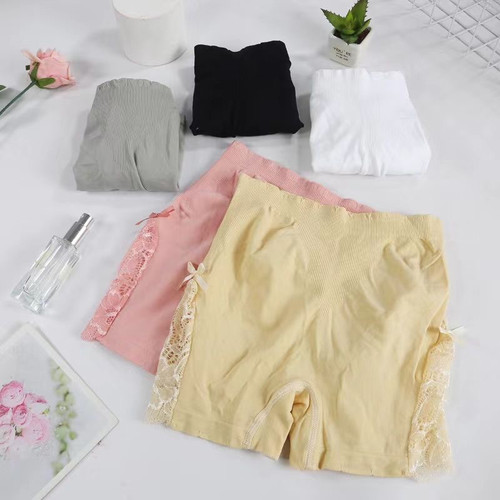 春夏女士防走光安全裤高弹力收腹提臀舒适内裤蕾丝花边内搭平角裤