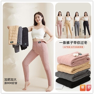 妈妈保暖裤 高腰高弹内穿显瘦打底裤 加绒加厚 防寒保暖棉裤 秋冬季
