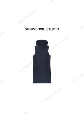 swx studio 酷女孩 100%棉帅气工装风夏季藏肉不挑人连帽长裙463C