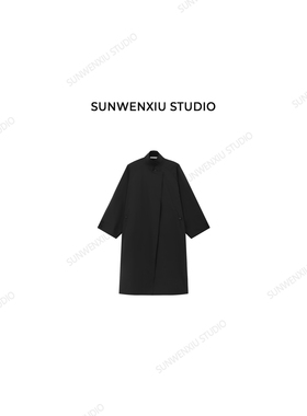 swx studio 纸片风衣 含金量极高设计师系列黑色风衣262A