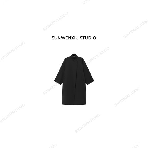 swx studio 纸片风衣 含金量极高设计师系列黑色风衣262A