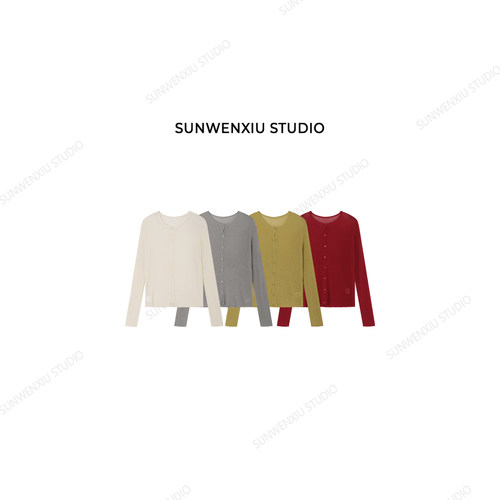swx studio 假日开衫2.0 更适合夏天的莱赛尔混纺显瘦针织衫4111