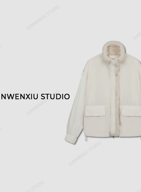 swx studio ”甜甜的“韩系精致感羊毛填充保暖秋冬短款外套